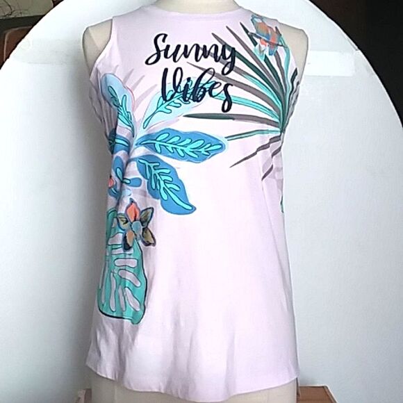 Vera Bradley Tank Top Women's Sunny Vibes Rain Forest Canopy Tropical NEW Small - Picture 2 of 12